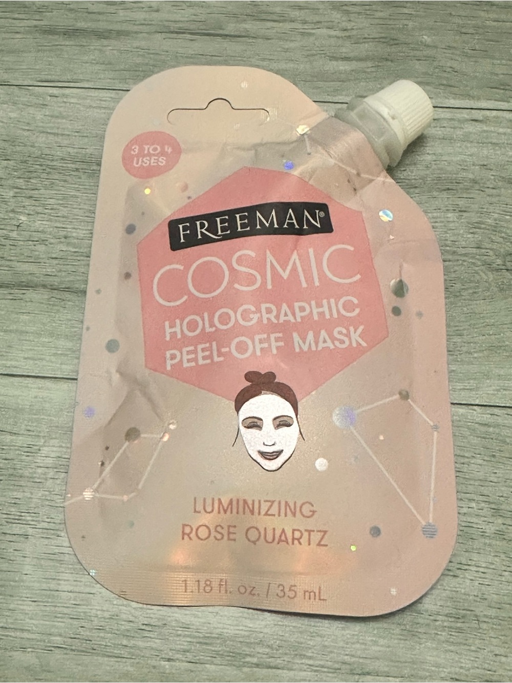 Freeman Cosmic Holographic Peel-Off Mask - Pink set of 4 - Picture 4 of 5